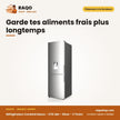 Réfrigérateur Combiné Nasco – 273L Net – Silver – 3 Tiroirs | SNASD2-400WD