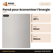 Réfrigérateur Combiné Nasco – 287L(198L+89L) – Silver – 3 Tiroirs | SNASD2-440