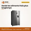 Réfrigérateur Américain Midea – 2 Portes – 553L(347+206) – Brossé Steel | MDRS710FGF46D