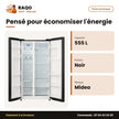 Réfrigérateur Américain Midea – 2 Portes – 555L (349L+206L) – Noir | MDRS710FGF63