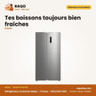 Réfrigérateur Américain Midea – 2 Portes – 555L(349+206) – Silver | MDRS710FGF50D