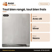 Réfrigérateur Combiné Nasco – 5 Tiroirs au Congélateur – Silver – Avec Clé | NAS295-5D