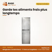 Réfrigérateur Combiné Nasco – 5 Tiroirs au Congélateur – Silver – Avec Clé | NAS295-5D