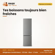 Réfrigérateur Combiné Nasco – 273L Net – Silver – 3 Tiroirs | SNASD2-400