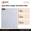 Congélateur Horizontal Nasco 340L – Silver – 1 Porte – 1 Panier à L'interieur | KNAS-500