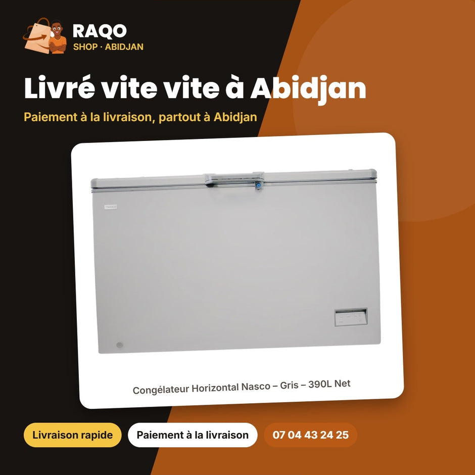 Congélateur Horizontal Nasco – Gris – 390L Net | HNAS-450
