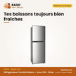 Réfrigérateur Combiné Nasco – Avec Clé – Silver – 4 Petits + 1 Grand Tiroir | KNASD2-400