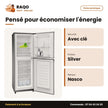 Réfrigérateur Combiné Nasco – Avec Clé – Silver – 4 Petits + 1 Grand Tiroir | KNASD2-400