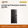 Réfrigérateur Double Portes Midea – 179L(119+60) – Smart Cool. – Jazz Black | MDRT268MTV28