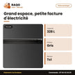 Réfrigérateur Double Porte TCL – 328L – Gris | P328TMG