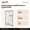 Réfrigérateur Double Porte TCL – 165L (121L + 44L) – Silver | F216TMS