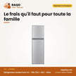 Réfrigérateur Double Porte TCL – 165L (121L + 44L) – Silver | F216TMS
