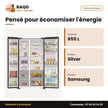 Réfrigérateur Américain Samsung – 655L (418L+237L) – Silver – 2 Portes | RS70F65Q3TUT
