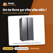 Réfrigérateur Américain Samsung – 655L (418L+237L) – Silver – 2 Portes | RS70F65Q3TUT