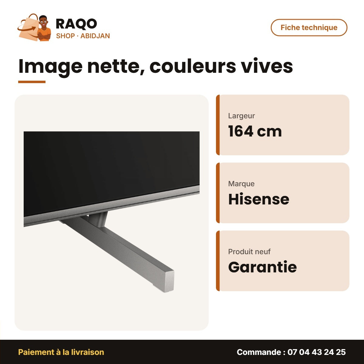 TV LED 65 Hisense – Mini-LED – Uled – 164cm | 65U6K-PRO