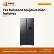 Réfrigérateur Américain Samsung – 578L(370L+208L) – 2 Portes – Black Matt | RS57DG410EB4MU