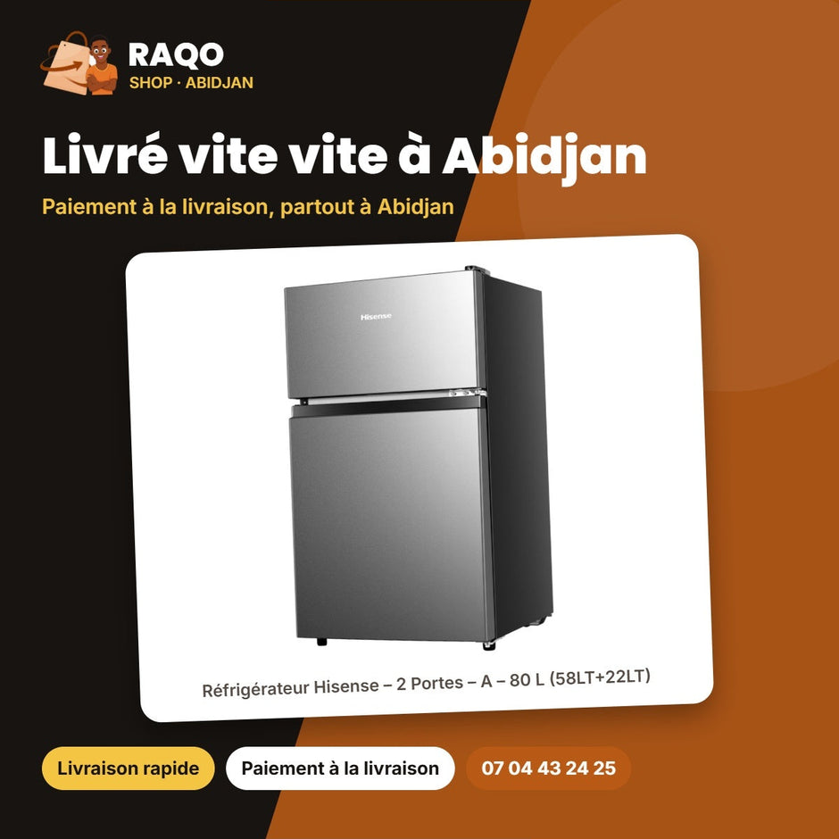 Réfrigérateur Hisense – 2 Portes – A – 80 L (58LT+22LT) | RD-11DR4SA