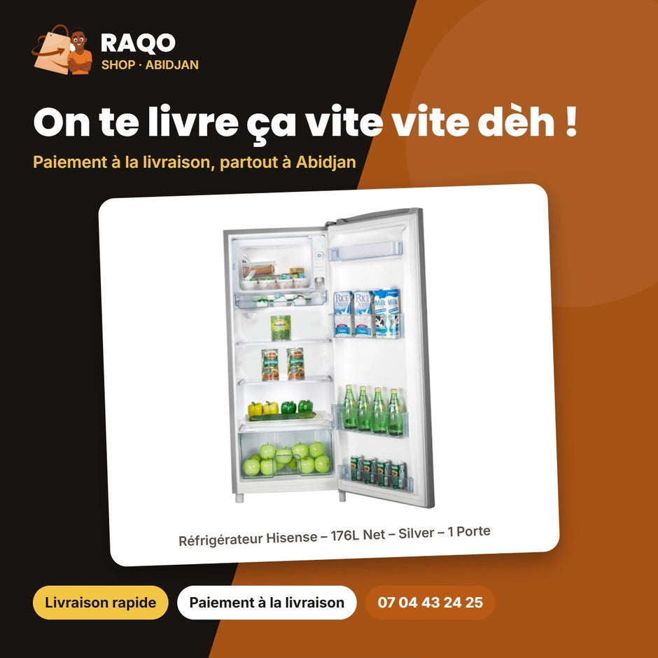 Réfrigérateur Hisense – 176L Net – Silver – 1 Porte | RS-23DR4SA