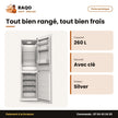 Réfrigérateur Combiné Nasco 4 Tiroirs – Silver – 260L Net – Avec Clé | SNASD2-350