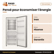 Congélateur Vertical Hisense – 3TIR.+4ETAG. – Inox – No-Frost | RS-60WC
