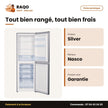 Réfrigérateur Combiné Nasco – 3 Tiroirs – Silver | HNASD2-29