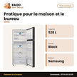 Réfrigérateur Samsung – Black Matt – Distributeur D'eau – 528L (402L+126L) | RT53DG7B60B1UT