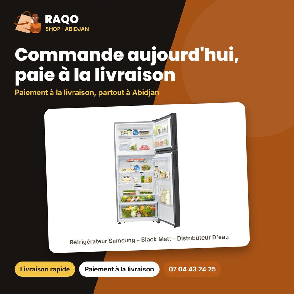 Réfrigérateur Samsung – Black Matt – Distributeur D'eau – 528L (402L+126L) | RT53DG7B60B1UT