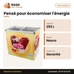 Congélateur Horizontal Nasco – 255L – Vitré – 2 Portes Couliss. | NAS-FS255FL