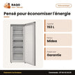 Congélateur Vertical Midea – Couleur Argent – 5 Tiroirs – 153 L | MDRU229FZF50
