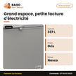 Congélateur Horizontal Nasco – Gris Fonce – 337L – Porte Vitrée Int. | SNAS-500