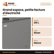 Congélateur Horizontal Nasco 215L – Silver – 1PANIER | SNAS-400