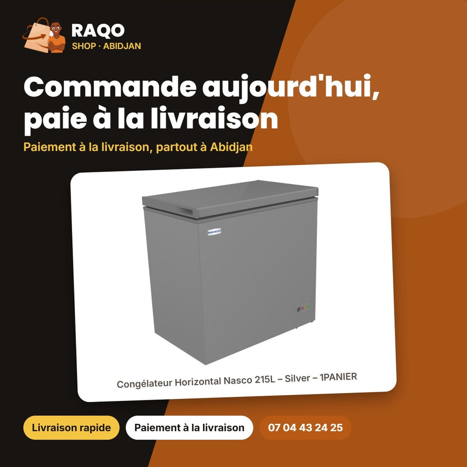 Congélateur Horizontal Nasco 215L – Silver – 1PANIER | SNAS-400