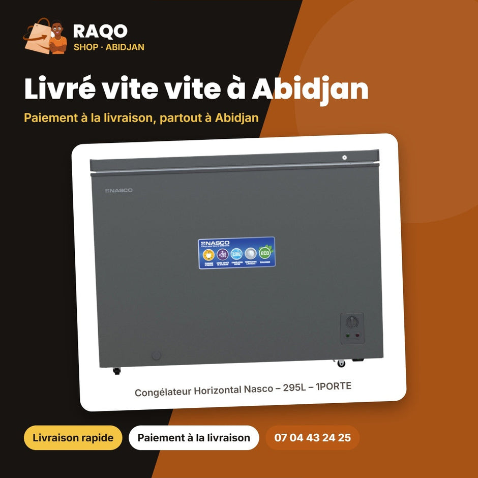 Congélateur Horizontal Nasco – 295L – 1PORTE – 1 Panier Interne | NAS-400WA-DS