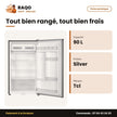 Mini Réfrigérateur TCL – 1 Porte – Silver – 90 L | F117SDS