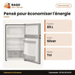 Mini Réfrigérateur Double Porte TCL – 85L (61LT+24LT) – Silver | F112TMS
