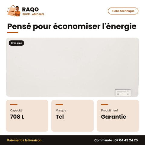 Congélateur Horizontal TCL – 2 Battants – 708L – 2 Paniers Internes | F920CFSL