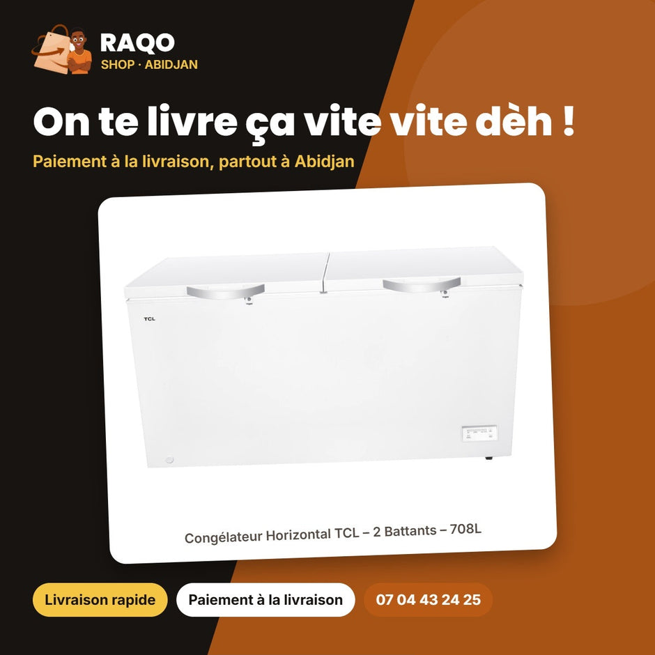Congélateur Horizontal TCL – 2 Battants – 708L – 2 Paniers Internes | F920CFSL