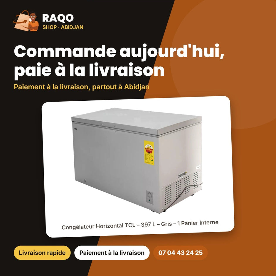 Congélateur Horizontal TCL – 397 L – Gris – 1 Panier Interne | F400CF