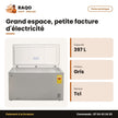 Congélateur Horizontal TCL – 397 L – Gris – 1 Panier Interne | F400CF