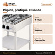 Rechaud à Gaz Nasco – Base Aluminium – 4 Feux – À Fermeture | NASGS-K4CSS