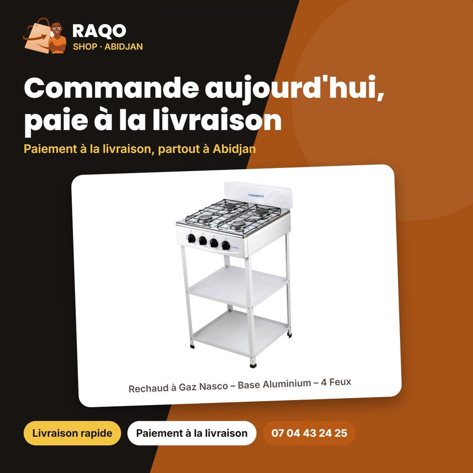 Rechaud à Gaz Nasco – Base Aluminium – 4 Feux – À Fermeture | NASGS-K4CSS