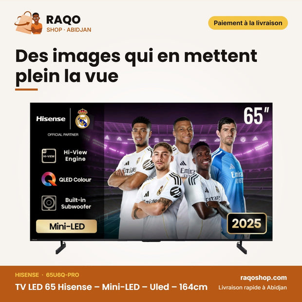 TV LED 65 Hisense – Mini-LED – Uled – 164cm | 65U6Q-PRO