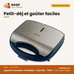 Appareil à Sandwich-Grill Midea – Style SEB – 750W – Inox-Contour Noir | MC-JK2313I