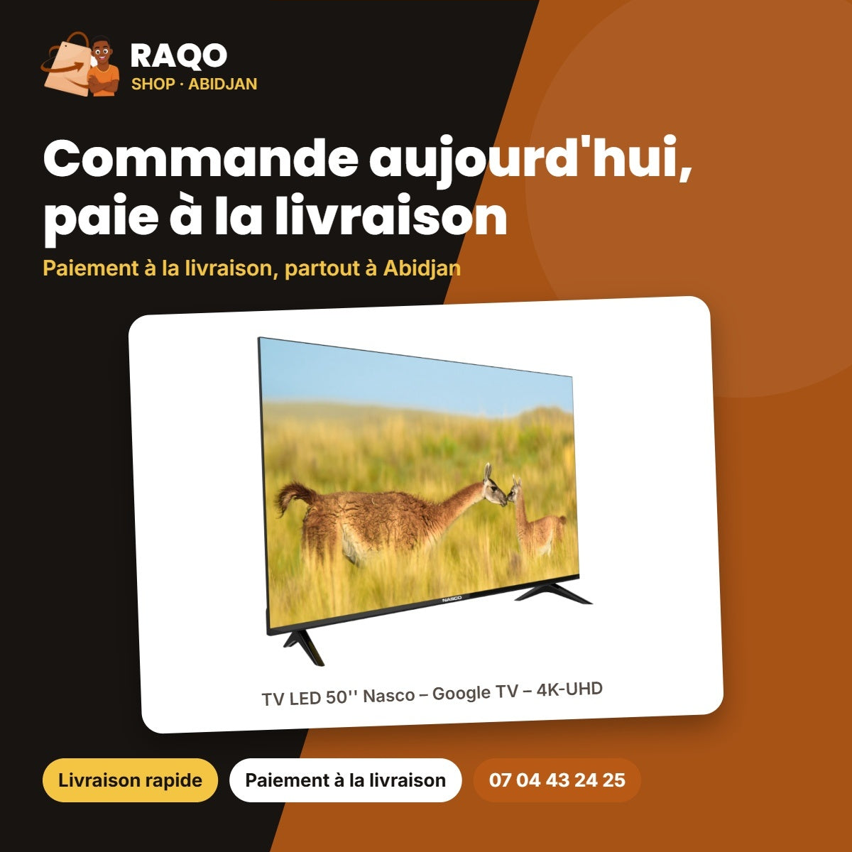 TV LED 50'' Nasco – Google TV – 4K-UHD – Youtube-Netflix-Prime Video-Bt | NAS-J50FBFL-G
