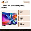 TV QLED 75'' Hisense – 189cm – Smart Vidaa – Dolby | 75Q7Q