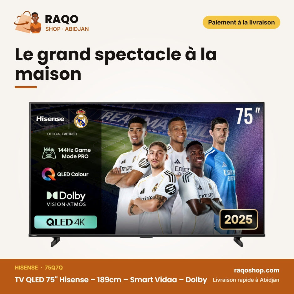 TV QLED 75'' Hisense – 189cm – Smart Vidaa – Dolby | 75Q7Q