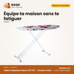 Table à Repasser Nasco 43''X13'' – Housse Coton – Anti Rouille – 6 | T_4313T-1