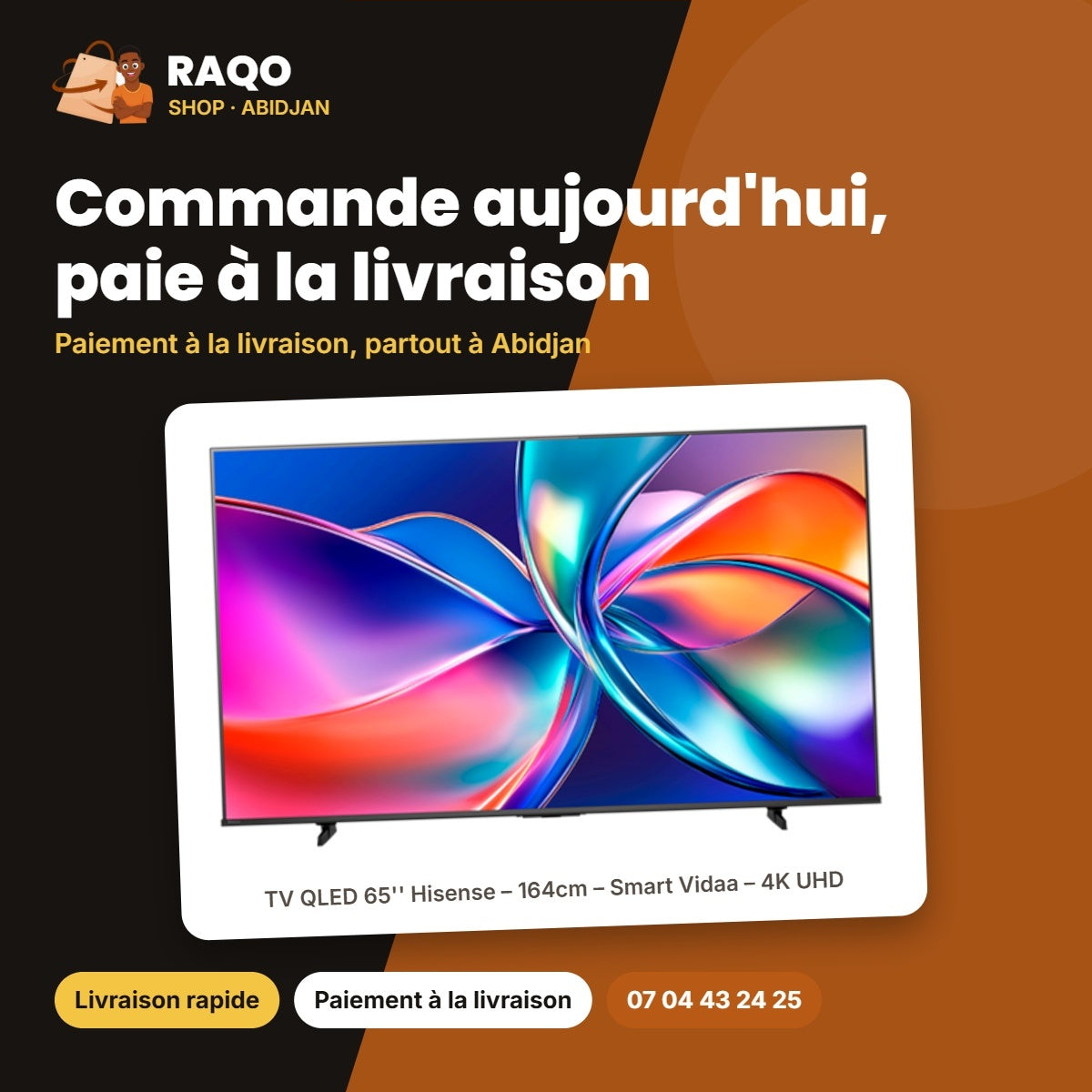 TV QLED 65'' Hisense – 164cm – Smart Vidaa – 4K UHD | 65Q6Q