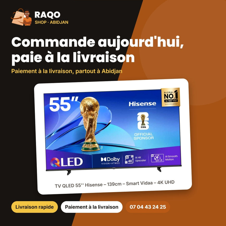 TV QLED 55'' Hisense – 139cm – Smart Vidaa – 4K UHD | 55Q6Q