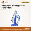 Fer à Repasser à Vapeur Nasco + Support 360° 2200W Bleu-Blanc | FR_NA-8878C